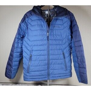 Columbia Omni-Heat Hooded Puffer Jacket Women’s XS Blue Thermal Reflective